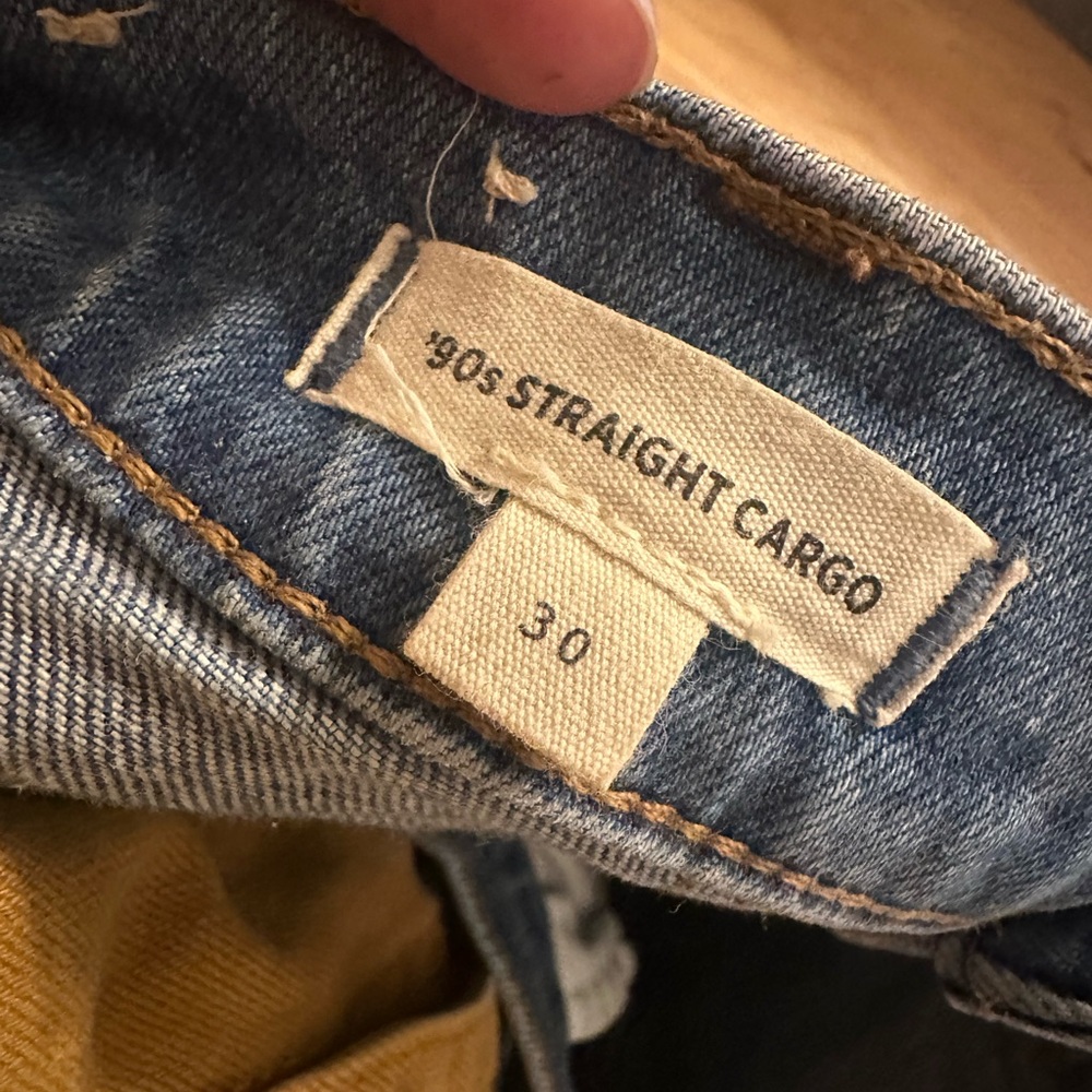 Madewell Women's 90’s‎ straight cargo Blue Straight Leg Jeans size 30 - Picture 5 of 5